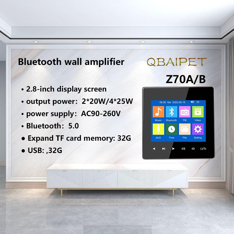 Audio Music System For Home - Home Bluetooth Wall Amplifier Background Music