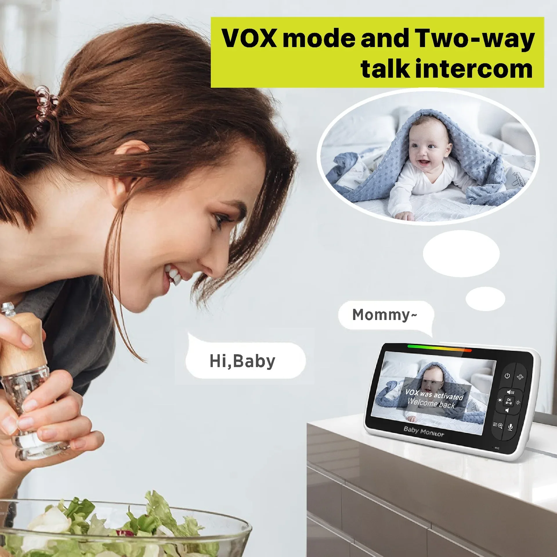 5.0 Inch Video Baby Monitor Wi - огляд і ціна Audio X Music