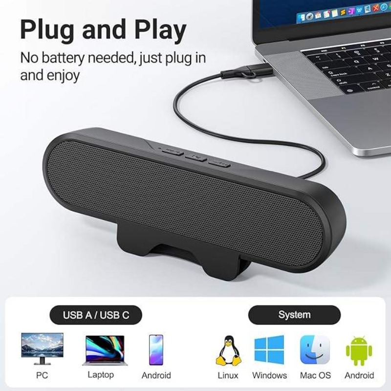 Portable Clip-on USB Soundbar  - огляд і ціна Audio Music Online Free