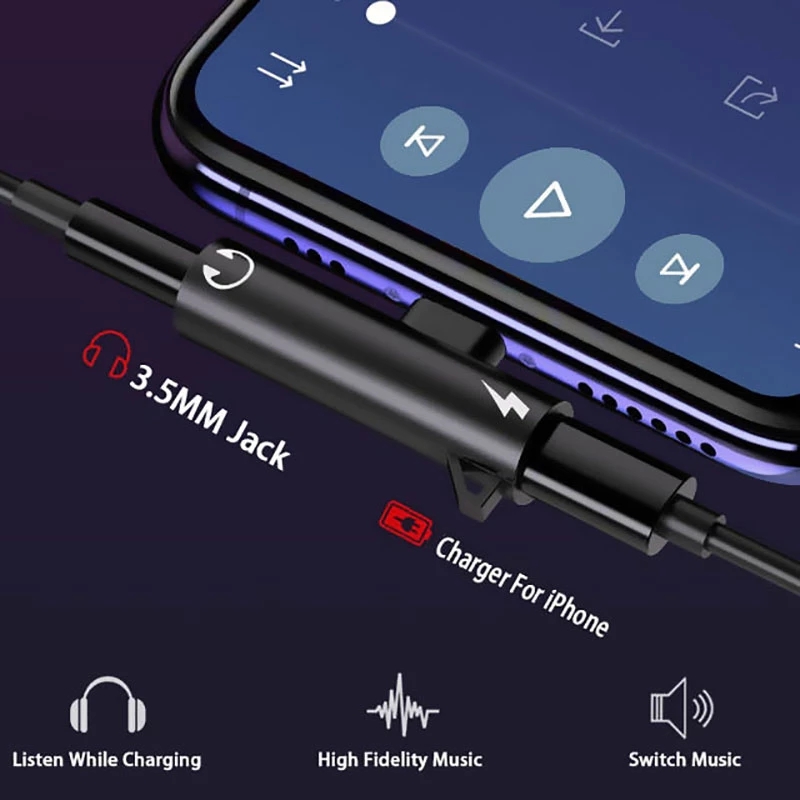 2 In1 Adapter Splitter For iPh - огляд і ціна Audio X Music
