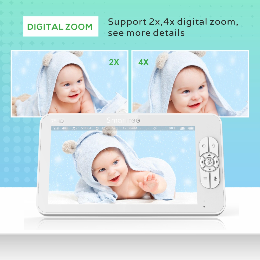 7.0 Inch HD Video Baby Monitor - огляд і ціна Audio X Music