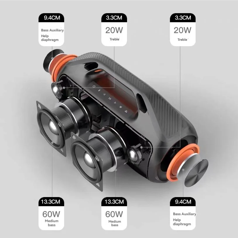 160W Deep Bass Wireless Blueto - огляд і ціна Audio X Music